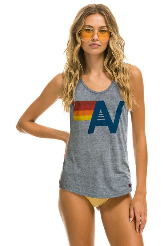 Men’s vintage-inspired logo tank top made from lightweight tri-blend fabric, perfect for casual and comfortable wear-1