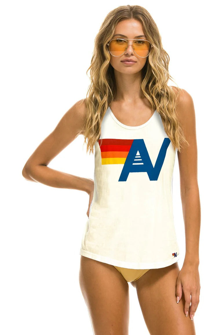 Men’s vintage-inspired logo tank top made from lightweight tri-blend fabric, perfect for casual and comfortable wear-3