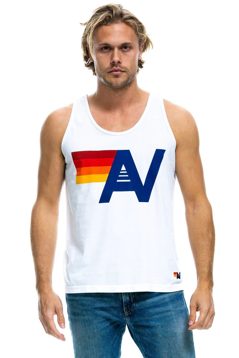 Men’s vintage-inspired logo tank top made from lightweight tri-blend fabric, perfect for casual and comfortable wear-5