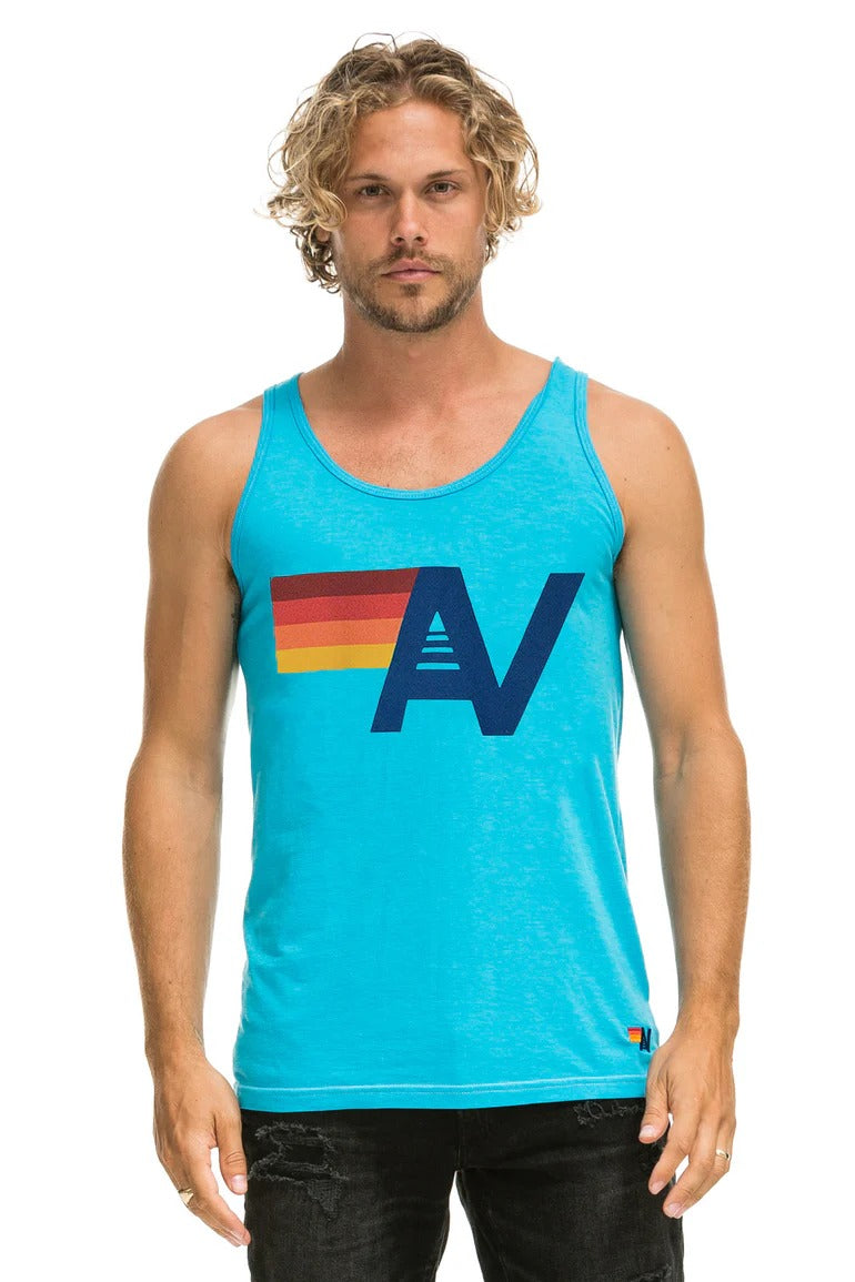 Men’s vintage-inspired logo tank top made from lightweight tri-blend fabric, perfect for casual and comfortable wear-8